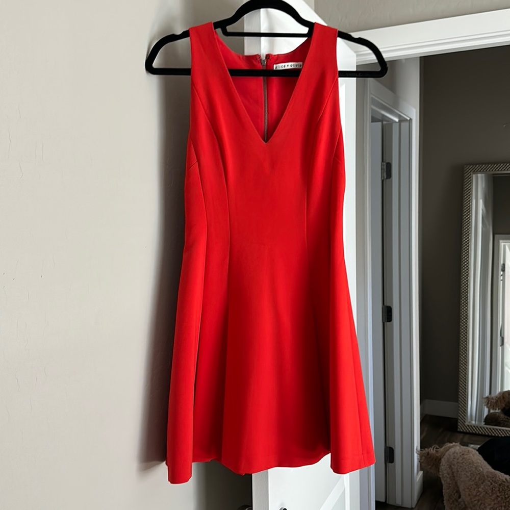 Allison Olivia read formal dress above the knees